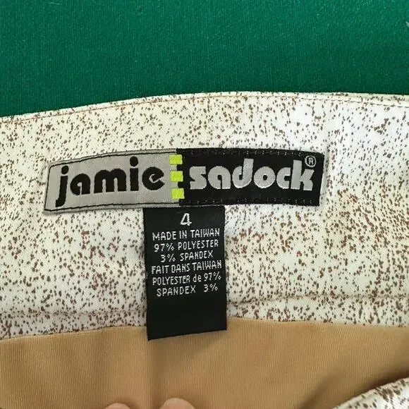 Jamie Sadock Skort Size 4 Brown White Textured Pattern Golf Skirt Shorts Lined - Picture 7 of 11